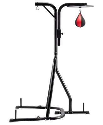 SUGFIT Punching Bag Stand 2-in-1 Heavy Duty Speed Bag and Bag Stand Holds 140 LB