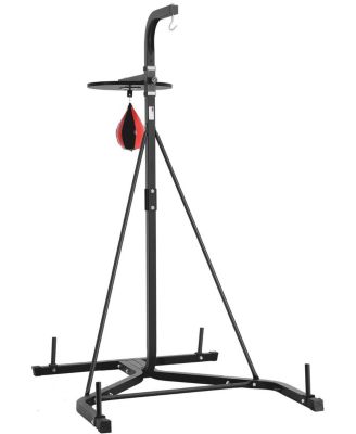 Punching Bag Stand 2-in-1 Heavy Duty Boxing and Speed Bag Stand Holds 140 LB