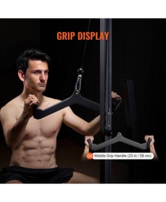 SUGFIT LAT Pulldown Bar Cable Row V-Bar Attachment with Rubber Grip for Home Gym