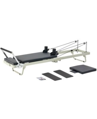 Foldable Pilates Reformer Home Gym Workout Machine with Dual Resistance 400 LB