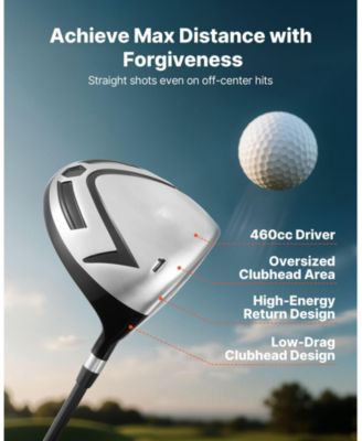 Men s 12-Piece Golf Club Set Right-Handed with Stand Bag