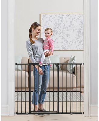 Adjustable Pressure-Mount Safety Gate, 26"-48" Wide, 36" High, Black