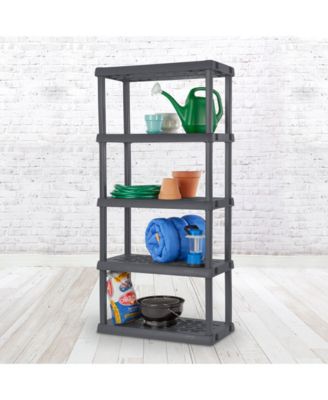 75.2 Inch Heavy Duty Durable 5 Shelf Ventilated Shelving Unit, 4 Pack