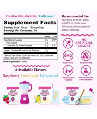 Women s Creatine Unflavored, 60 Servings