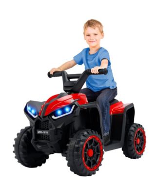 12V Kids Electric Ride-On Car, ATV Style with LED Light, Music & Safety Belt