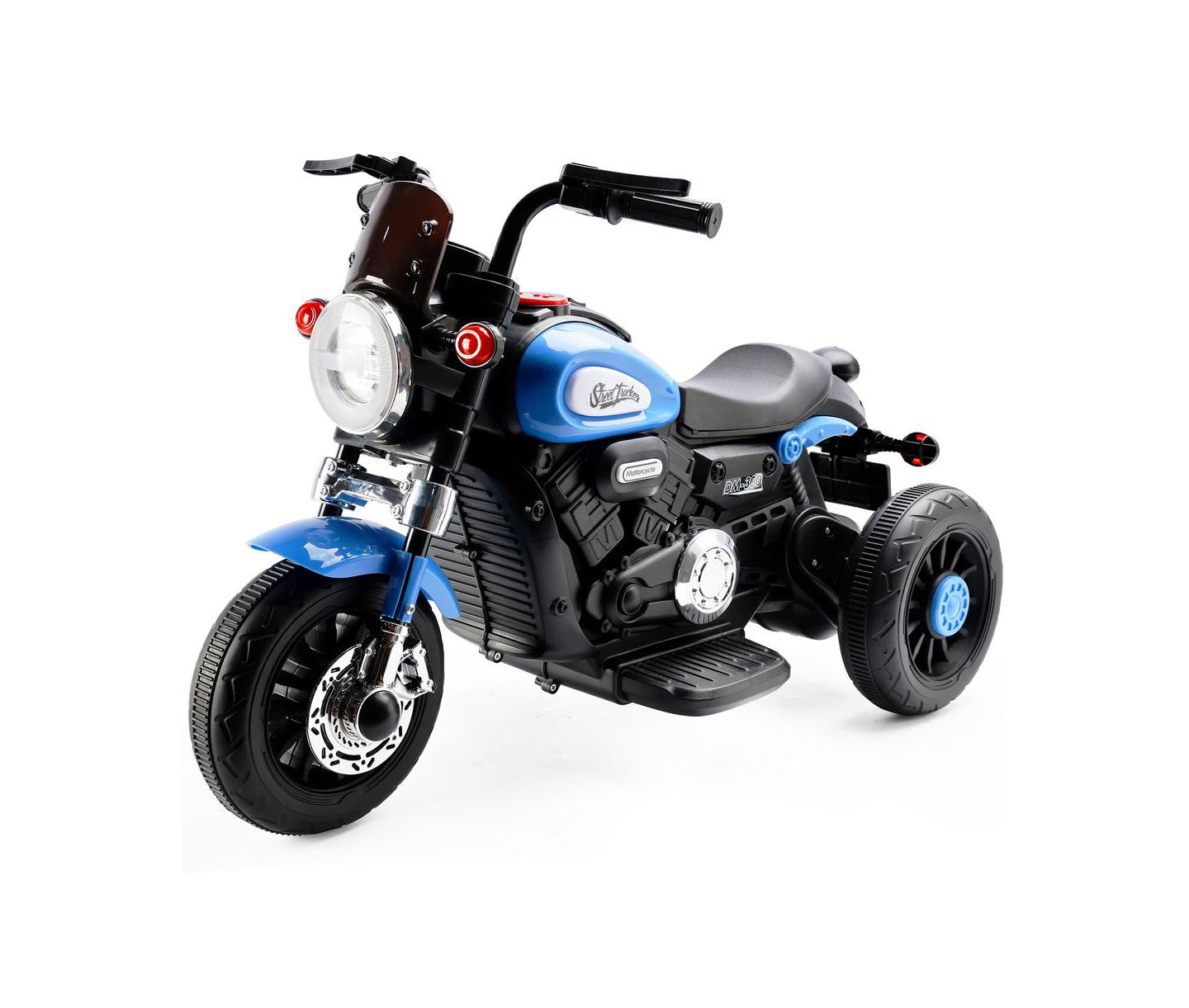 Детская игрушка Bruce & Shark Dual 6V 3-Wheel Forward/Reverse Ride-On Motorcycle, Ages 1-5, цвет: Синий — фото 9