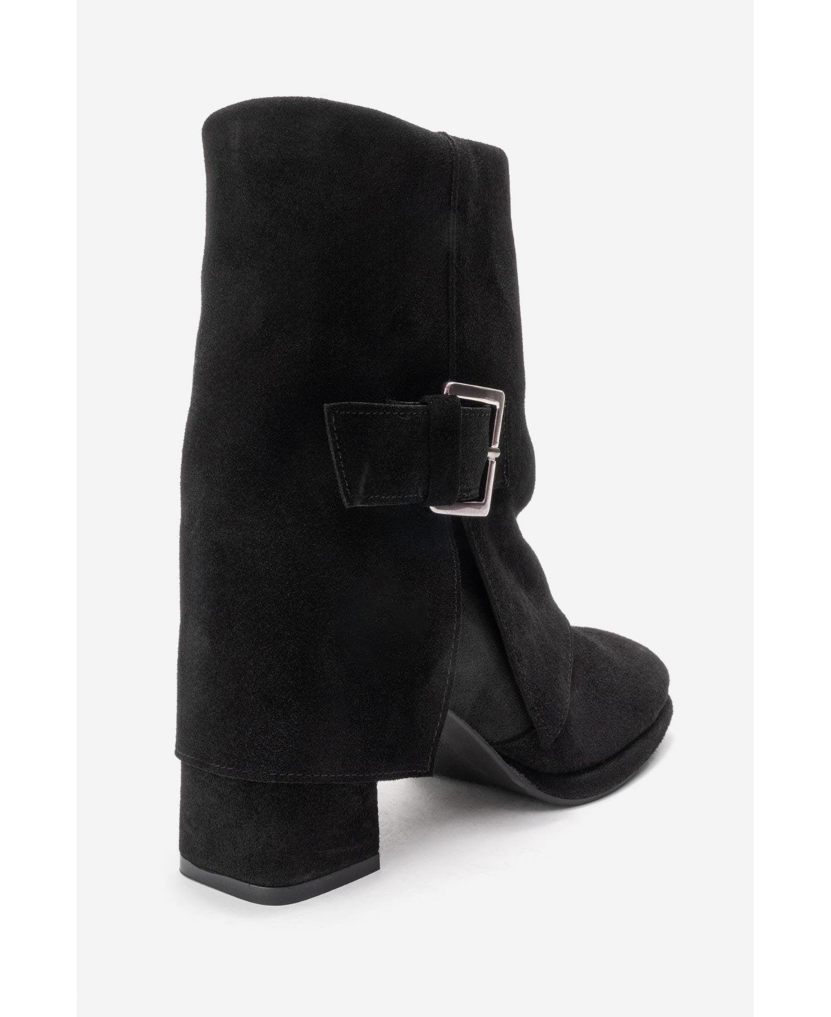 Forever & Always Shoes Women's Lore Leather Block Heel Boot