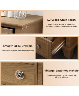 Brown 5 Drawer Dresser for Bedroom