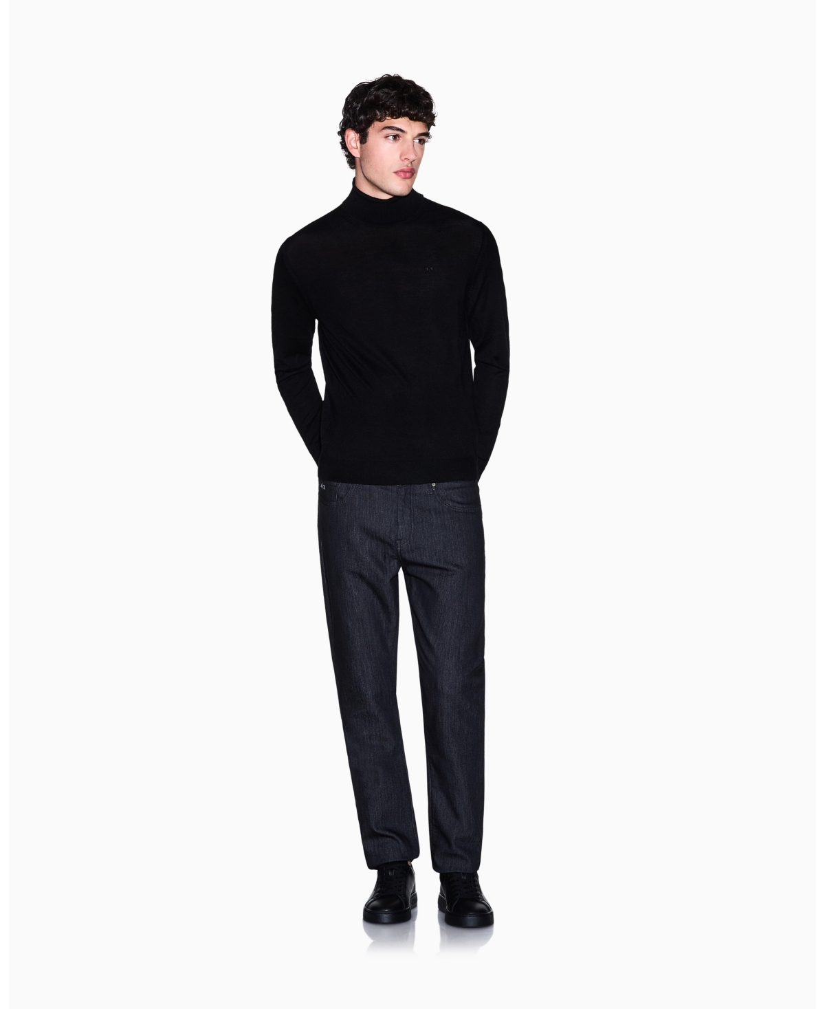 A|X Armani Exchange Men's J14 Slim Gold Splatter Jeans