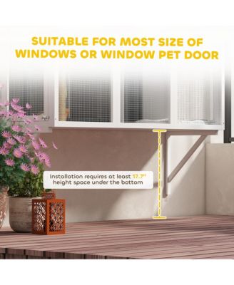 Catio Outdoor, Window Catio for 2-3 Cats, for Playing Sunbathing