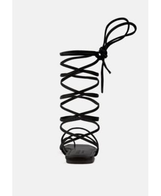 AMATHA Womens Essential Toe Ring Summer Leather Flats