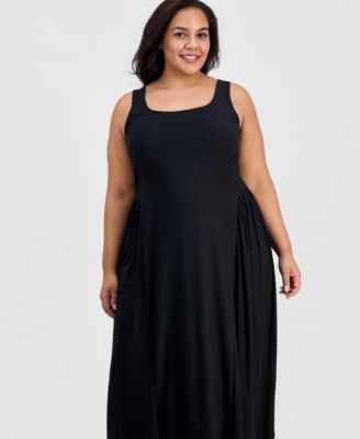 Trendy Plus Size Sleeveless Scoop-Neck Dress