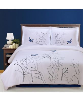 Swallow Cotton 3-Piece Duvet Cover Set, King/California King