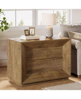 Nightstand Set of 2, Large Night Stand with 2 Drawers, Oversized Nightstand Bedside Table Sofa End Table for Bedroom