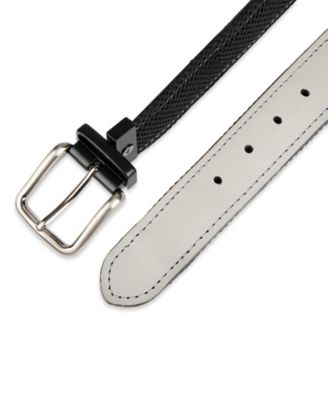 Men's Two-In-One Reversible Leather Perforated Belt