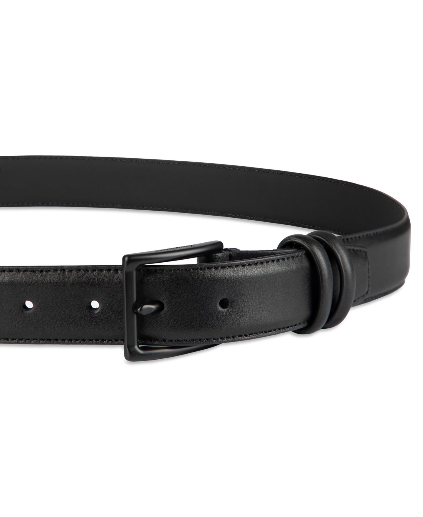 Мужской ремень Tommy Bahama Hidden Stretch Casual Leather Belt, цвет: Чёрный — фото 3
