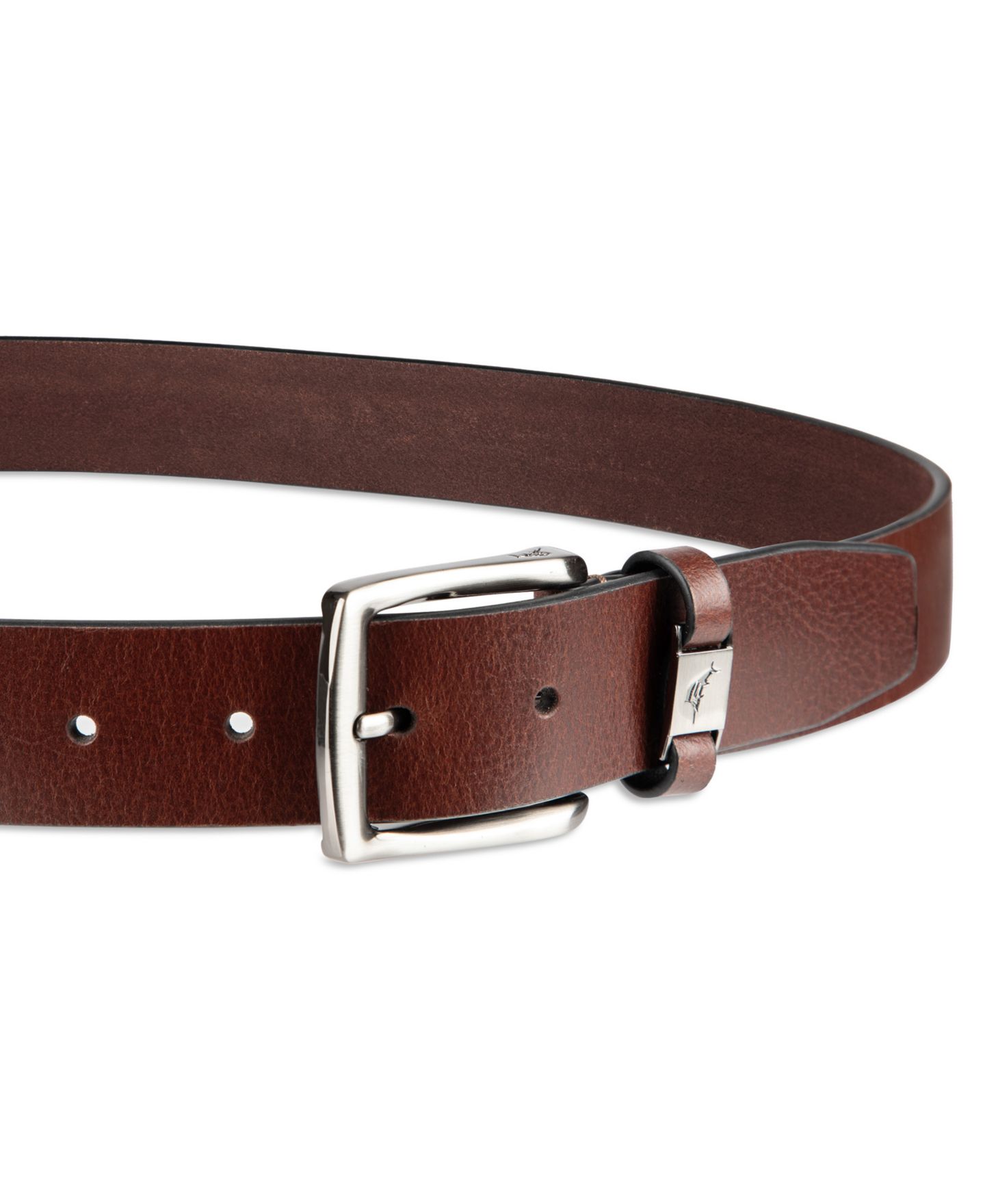 Мужской ремень Tommy Bahama Cassic Logo Ornament Leather Belt, цвет: Рыжевато-коричневый — фото 3