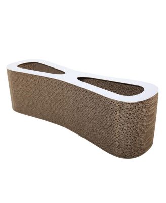 Cat scratcher cat toy corrugated cardboard in Natural