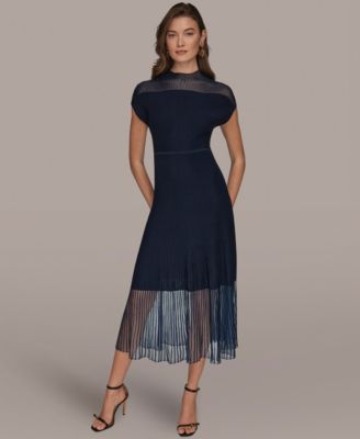 Women's Mock Neck Midi Dress