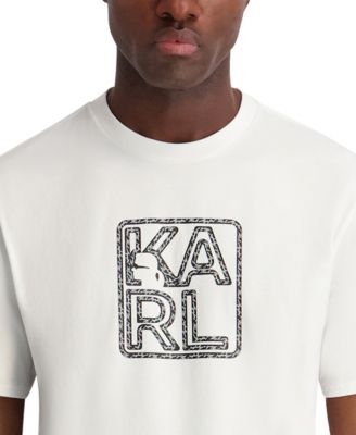 Men's Solid Logo Tape Crewneck T-Shirt