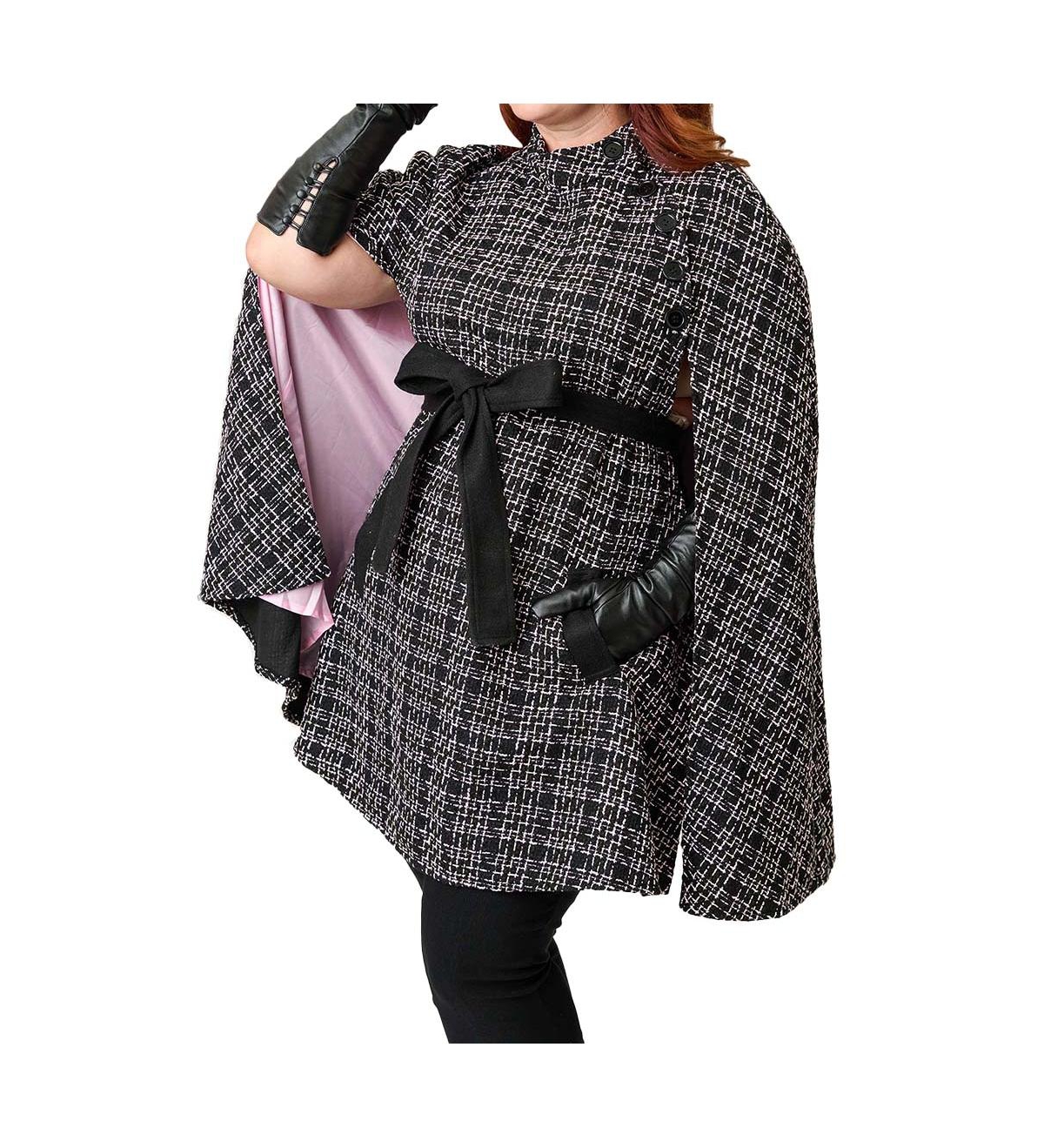 Smak Parlour Plus Savile Row Cape Coat