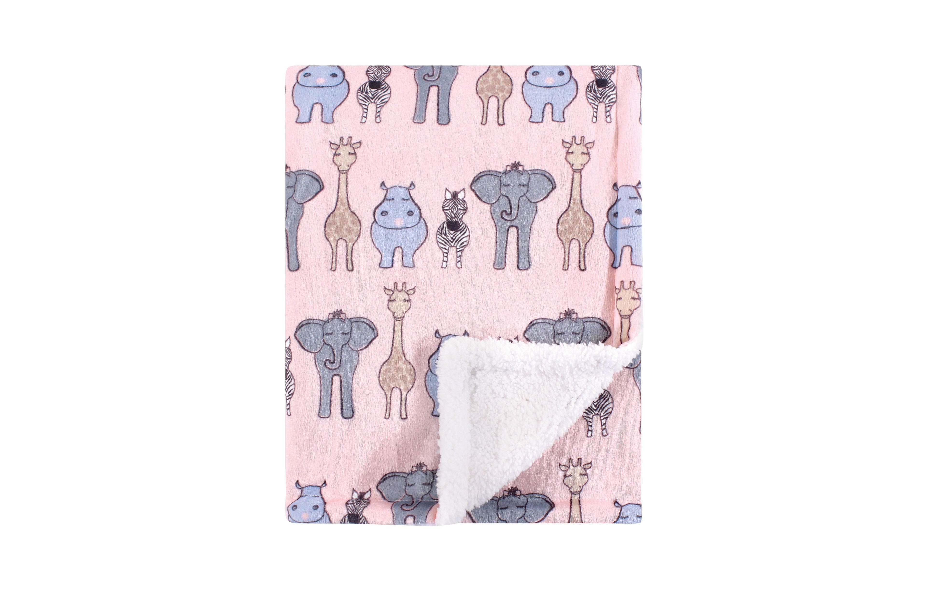 Hudson Baby Plush Mink and Sherpa Blanket