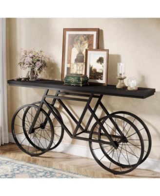 70.9-Inch Extra Long Console Table, Narrow Sofa Table, Modern Industrial Entryway Table Behind Couch Table
