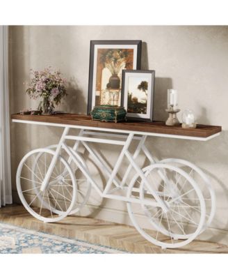 70.9-Inch Extra Long Console Table, Narrow Sofa Table, Modern Industrial Entryway Table Behind Couch Table