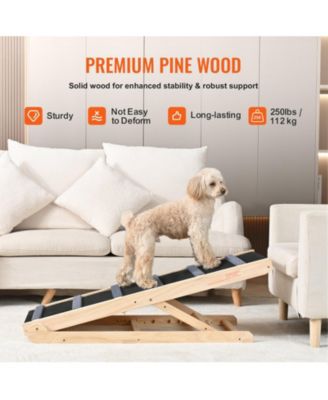 Adjustable Wooden Folding Pet Ramp, 41.3