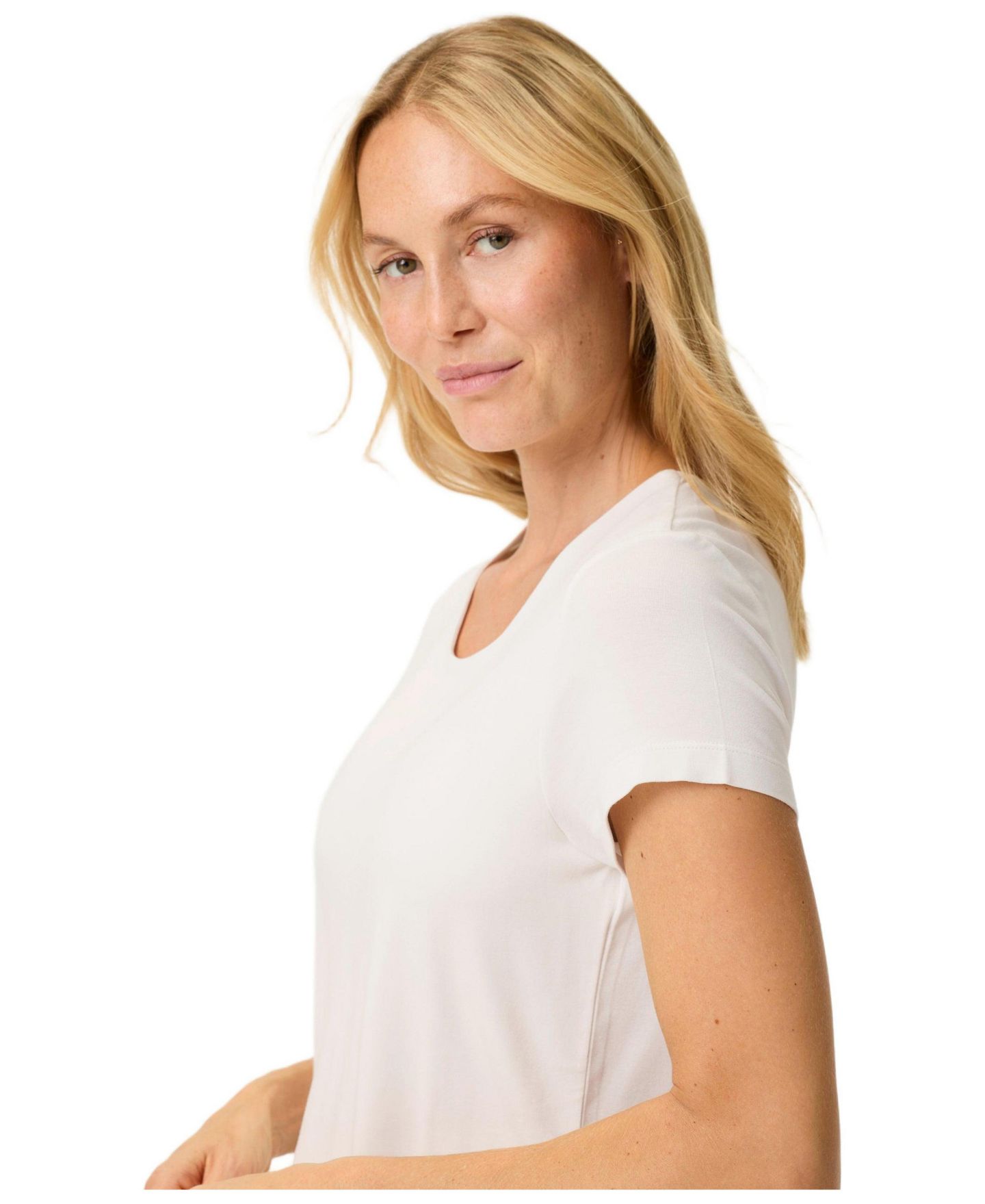 Женская футболка Olsen Cap Sleeve, цвет: Молочный белый — фото 4