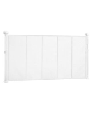 Retractable Mesh Safety Gate, Extends up to 55", White