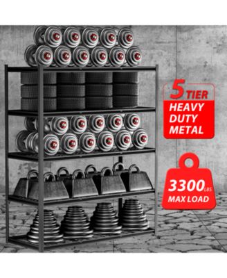 60 in W x 72 in H x 24 in D Adjustable Heavy Duty Concealed Column Metal Shelving Unit