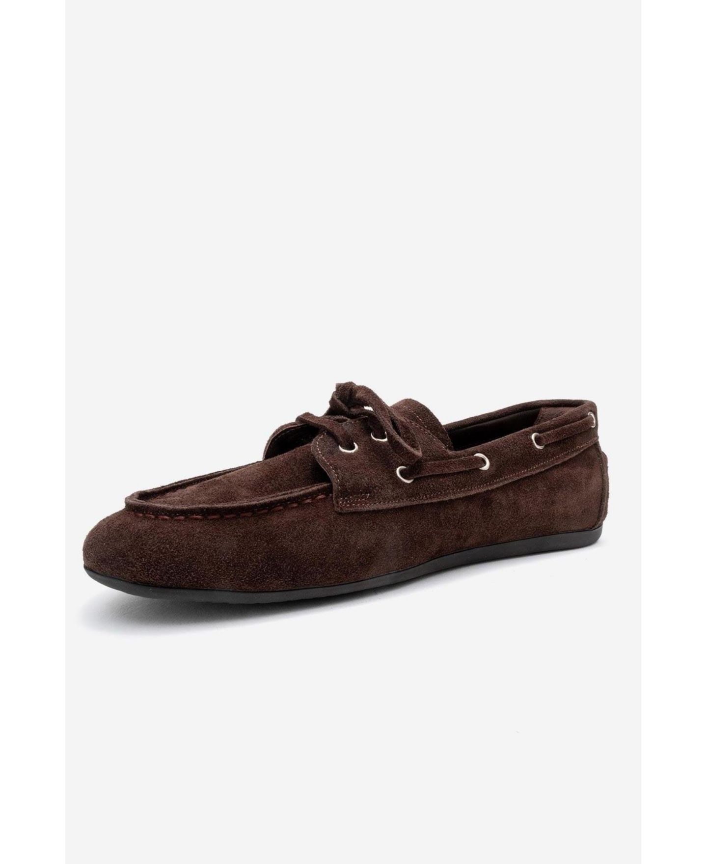 Женские туфли Forever & Always Shoes Serelis Leather Lace Up Loafer, цвет: Коричневый замшевый кожаный — фото 4