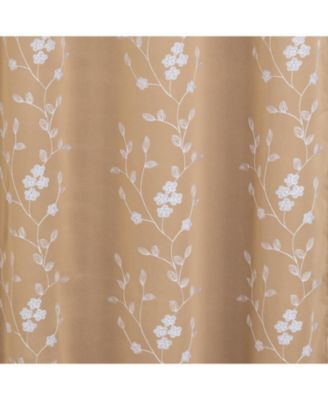 RT Designer Collection Lilian Embroidered Blackout Luxurious Decorative Grommet Curtain Panel 54" x 84" Taupe