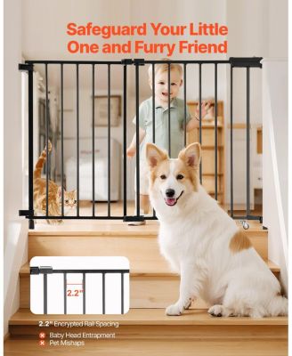 No-Threshold Adjustable Safety Gate, 29.5"-43" Wide, 28" High
