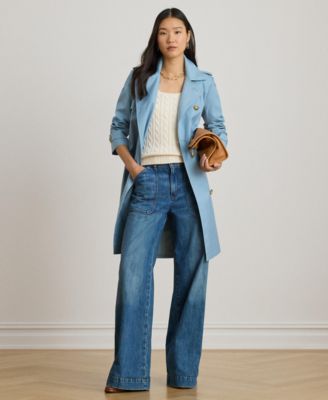 Women's Double-Breasted Belted Trench Coat