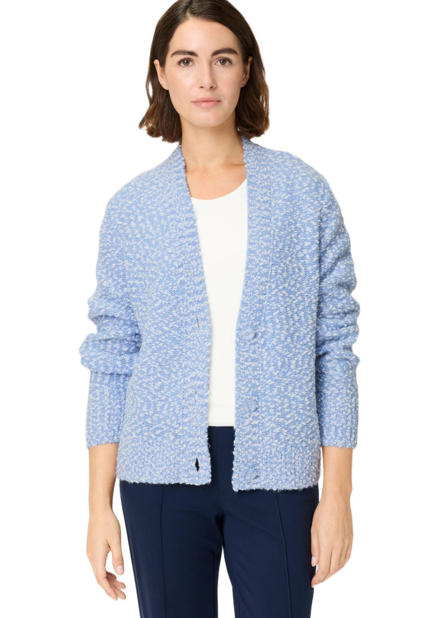 Women's Two-Tone Boucle Cardigan