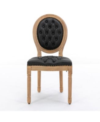 Antique French Style Wood Frame Dining Chairs Set