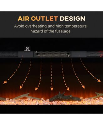 40" Recessed or Wall Mounted Electric Fireplace w/ Remote Control