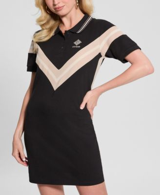 Women's Suzanne Chevron-Striped Polo Dress