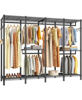 Clothes Rack Heavy Duty Clothing Racks for Hanging Clothes Loads 1100LBS, Garment Rack Freestanding for Bedroom