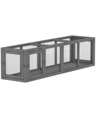 Outdoor Cat Tunnel, Extendable Pet Enclosure with 3 Doors,