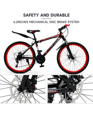 26-Inch 24-Speed Mountain Bike for Adults with Suspension Fork & Dual Disc Brakes, Ready for Adventure