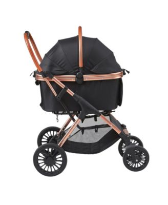 4-Wheel Pet Stroller with Detachable Carrier, Holds up to 66 lbs., Black