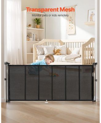 Retractable Mesh Safety Gate, Extends up to 71
