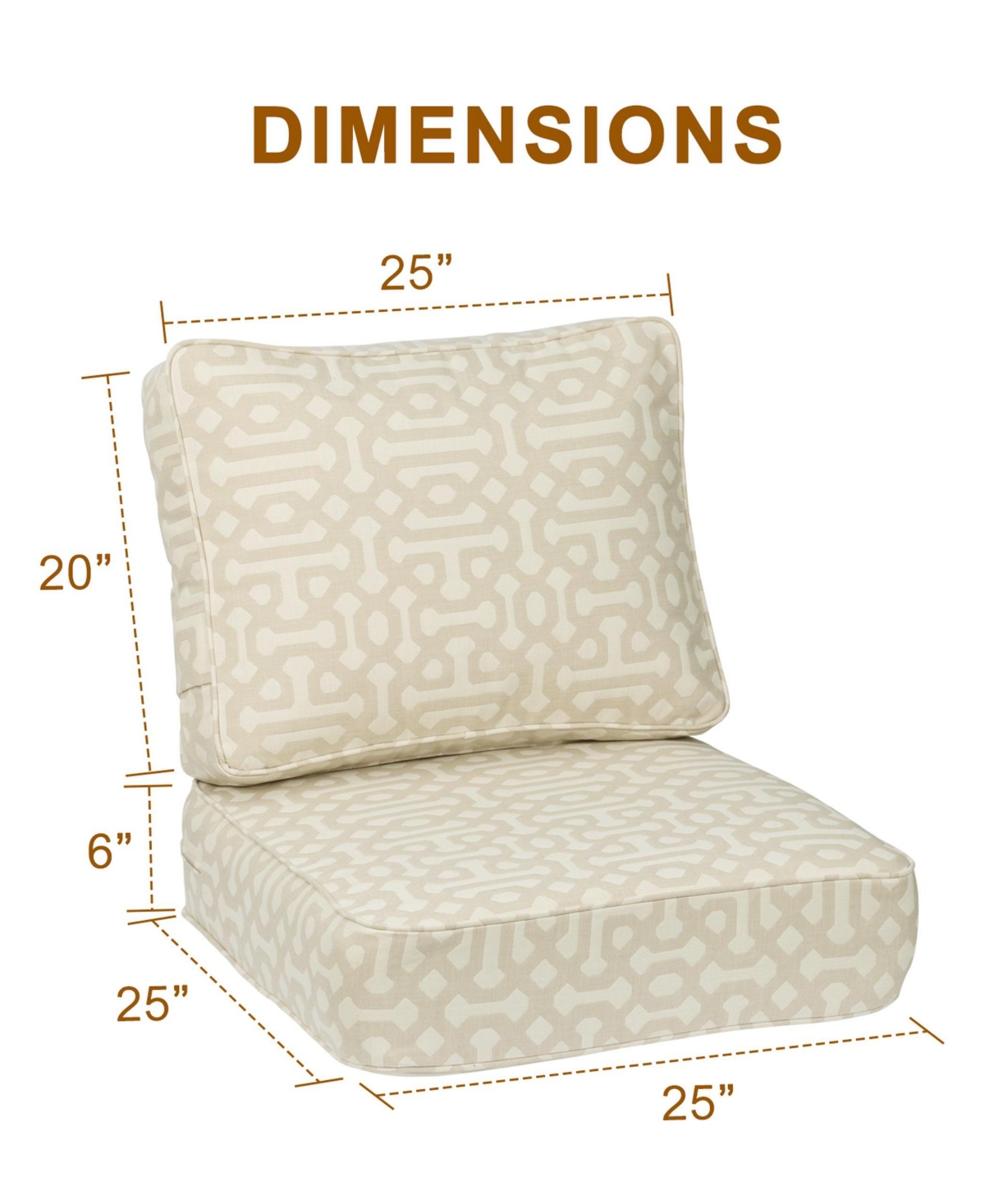 Aoodor Outdoor Patio Chair Cushions Set
