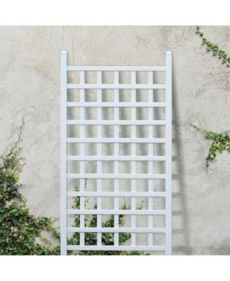 Dura-Trel Country Garden 35 x 66 Inch Vinyl Outdoor Garden Patio Trellis, White