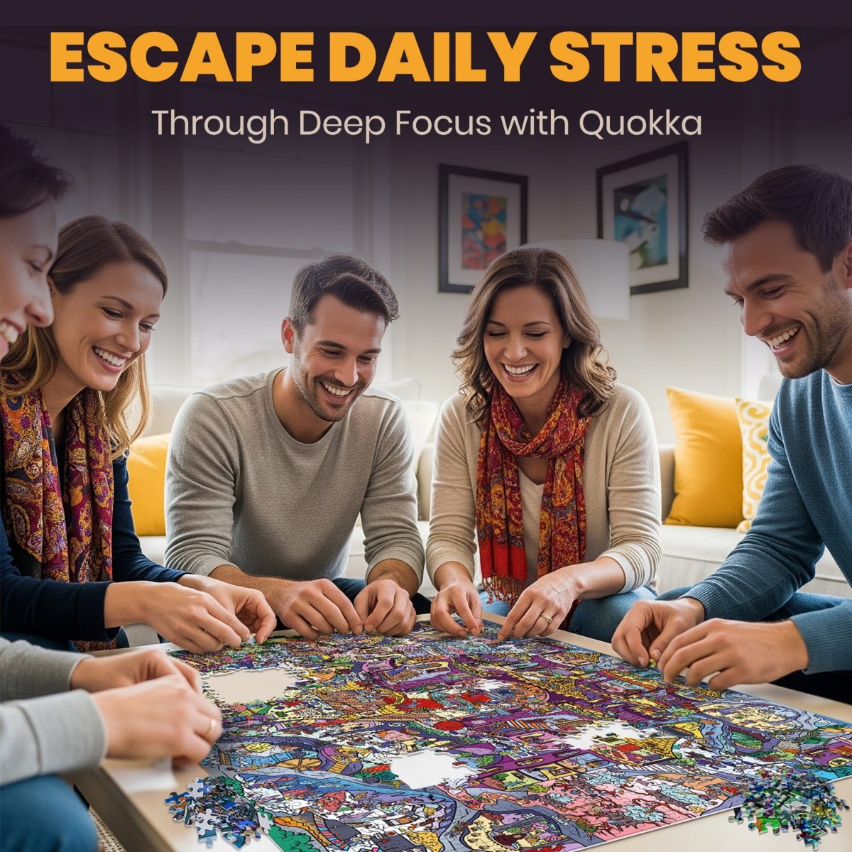 Quokka 1000 Piece Puzzle for Adults with 223 Hidden Secrets & Audio Story – Blush Lotus Kingdom