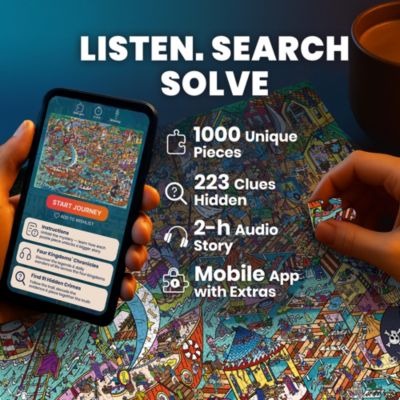 1000 Piece Puzzle for Adults with 223 Hidden Secrets & Audio Story – Blush Lotus Kingdom