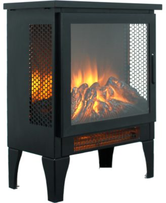 17 inch Freestanding Electric Fireplace Stove heater with 3D Flame effect